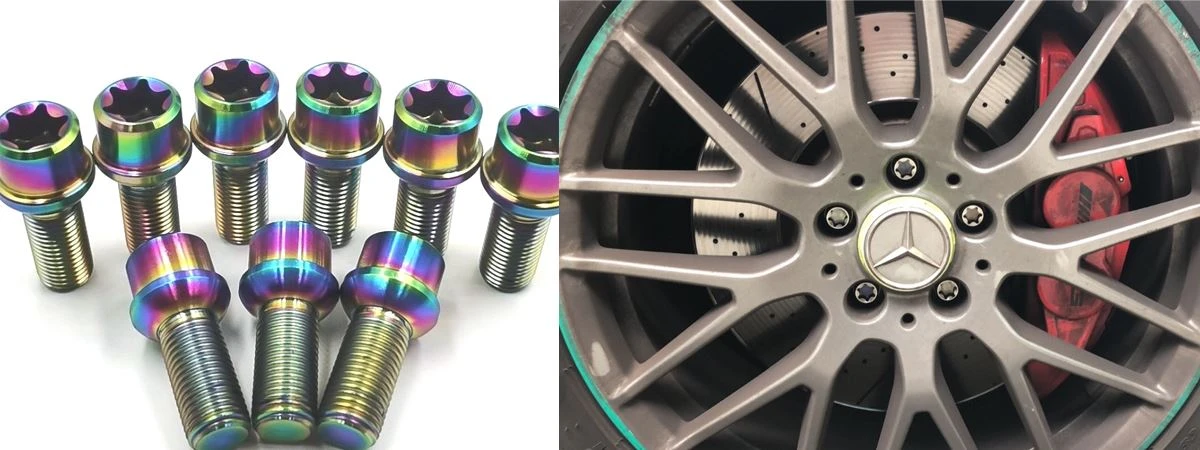 Inner plum titanium wheel screws