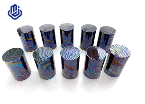 Titanium Damaskus Timascus Rod Rundstang